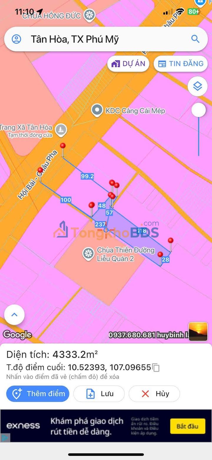 Bán Gấp Đất Kho Xã Châu Pha, Phú Mỹ 9000m² - Mặt Tiền Đường Rộng