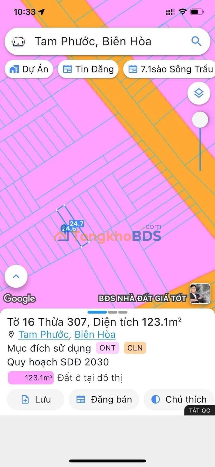 Đất Phường Tam Phước, Biên Hòa - Sổ Riêng Thổ Cư 55m² Giá 9xx Triệu