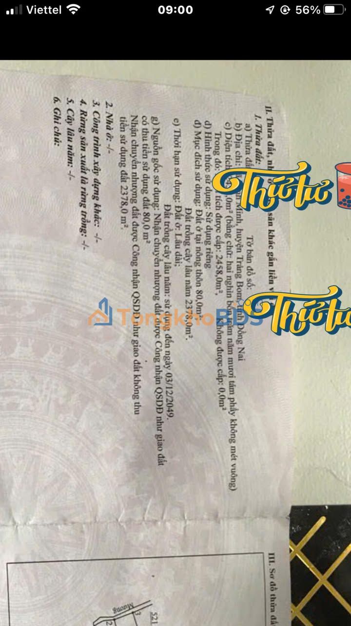 Đất Vàng 2458m² - Mặt Tiền Võ Nguyên Giáp, Long Khánh, Đồng Nai - Giá 5 Tỷ