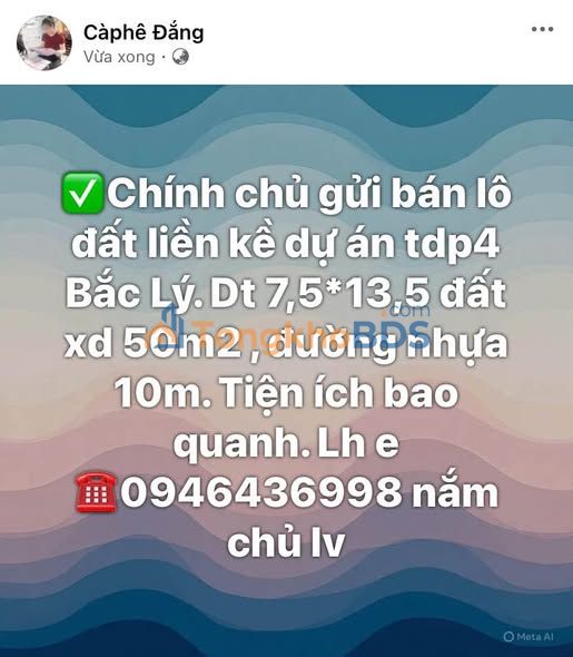 Đất Nền TDP4 Bắc Lý, Đồng Hới - 101m² Sổ Đỏ Sẵn Sàng