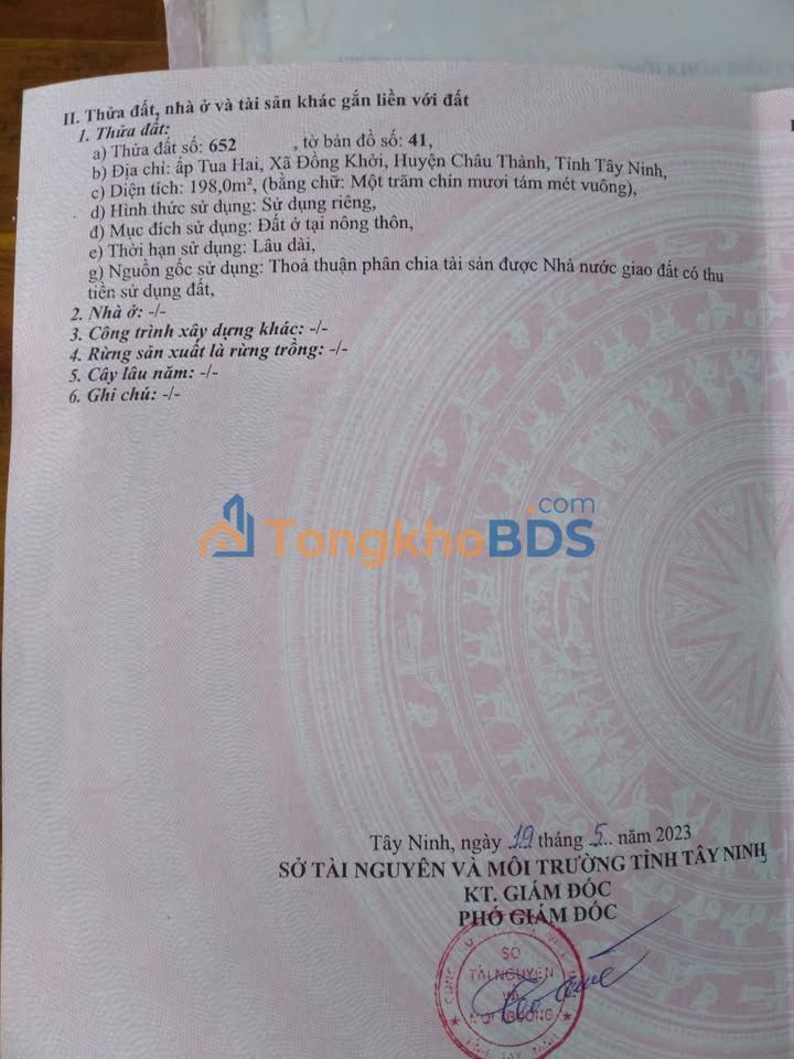 Đất MT Đồng Khởi, TP Tây Ninh 195m² Full Thổ - Giá Tốt Mở Quán