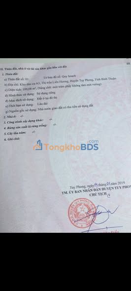 Bán Đất Thổ Cư 124m² Tuy Phong, Bình Thuận - Sổ Đỏ Sẵn Sàng