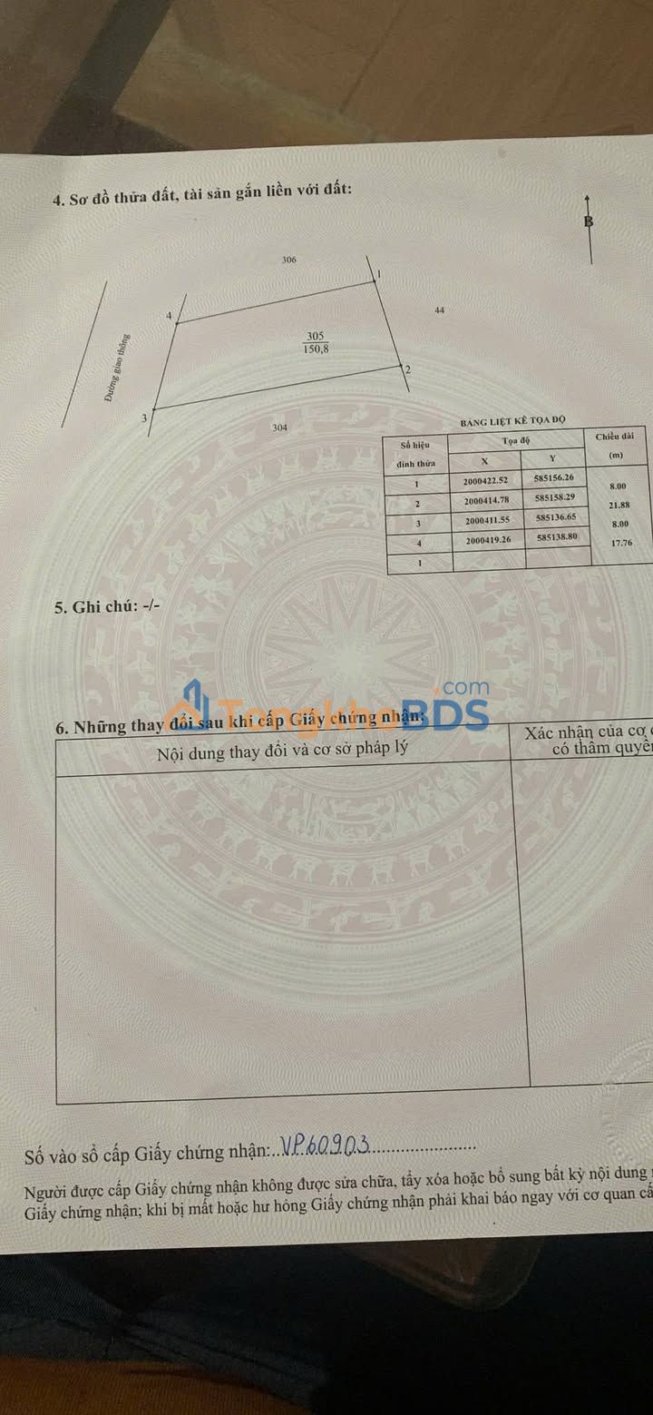 Đất nền 144m² mặt tiền Trần Phú, Kỳ Anh - Giá 1.76 Tỷ