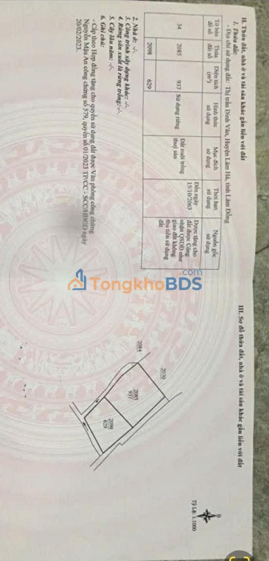 Đất Thị Trấn Đinh Văn, Lâm Hà 720m² Sổ Hồng - Giá Đầu Tư 1.2 Tỷ