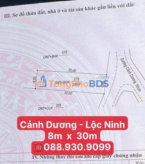 Nhà Mặt Tiền Lộc Ninh 240m² - Hướng Đông - Giá 2.1 Tỷ