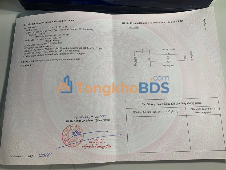 Đất nền Hồng Thái Kiến An, 125m² MT 20m - Sẵn sàng kinh doanh