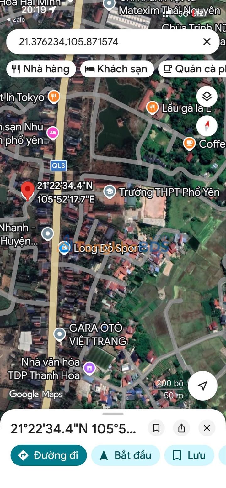 Đất nền F0 Phổ Yên, Thái Nguyên - 100m² chỉ từ 1 tỷ, gần QL3