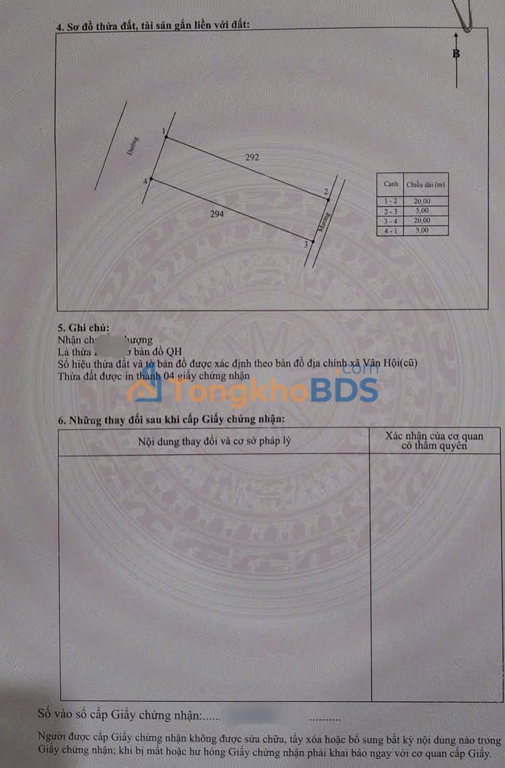 Đất đấu giá Hội Thịnh, Tam Dương 100m² - Sổ đỏ, đường 16.5m