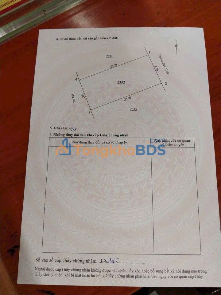 Đất Nền Mặt Tiền Đức Thiết Vinh 180m² - Sổ Đỏ Sẵn Sàng