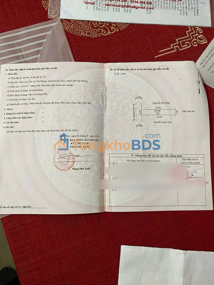 Đất nền mặt đường Lão Phú, Kiến An 150m² - Sổ hồng chính chủ, giá tốt