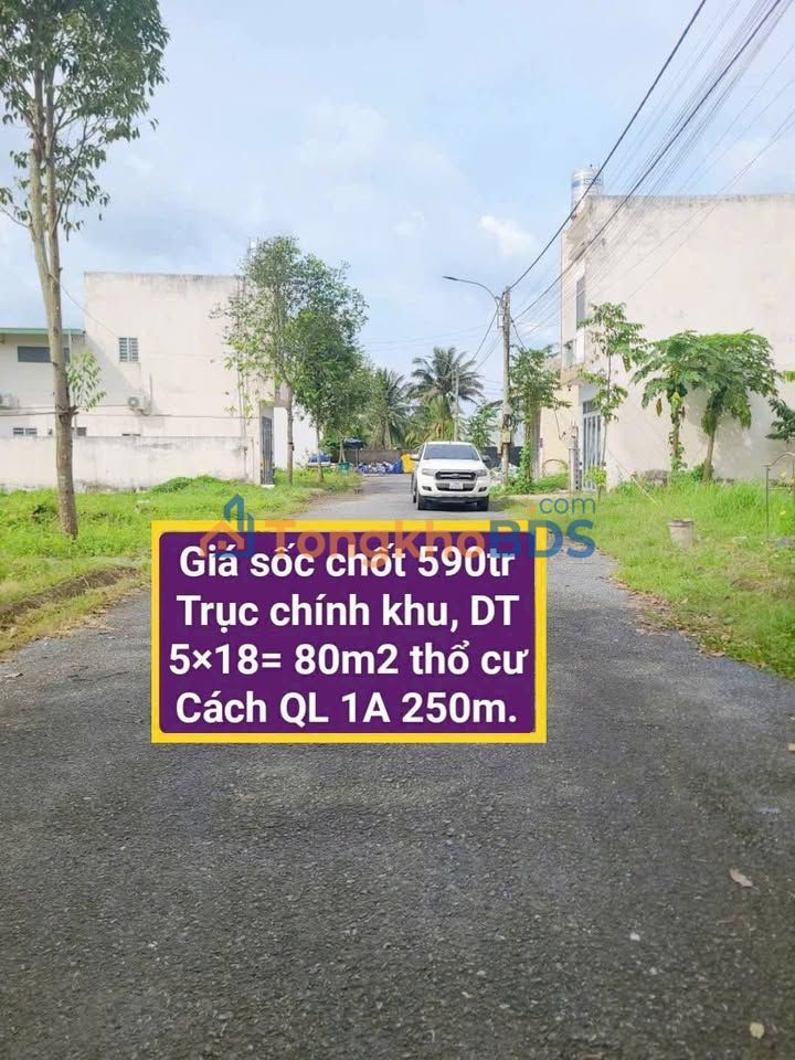 Đất Nền Hậu Giang 80m² Giá 590 Triệu - Sổ Hồng Thổ Cư, Xây Dựng Tự Do