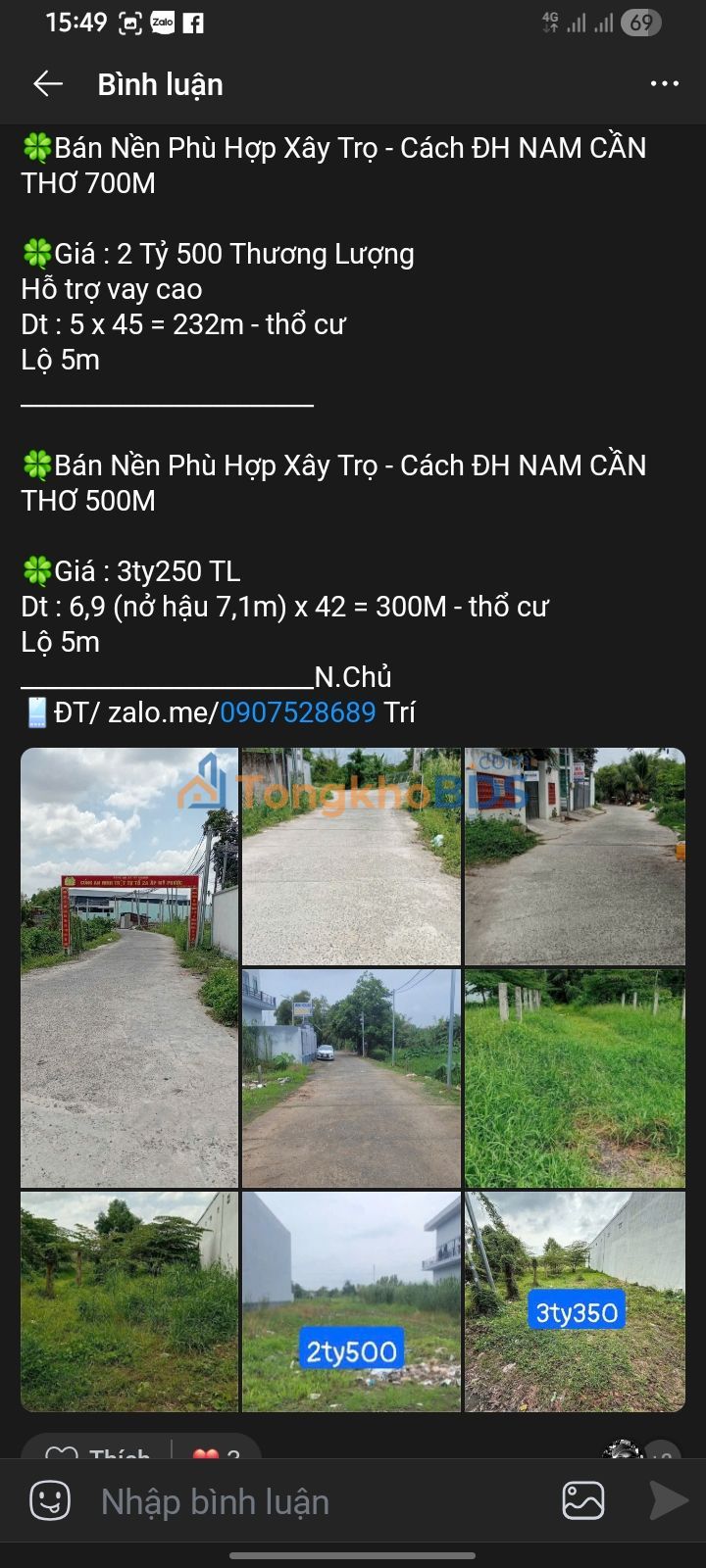 Đất Nền Mỹ Khánh, Cần Thơ - 232m² Giá 2.5 Tỷ, Thổ Cư, Gần ĐH Nam Cần Thơ