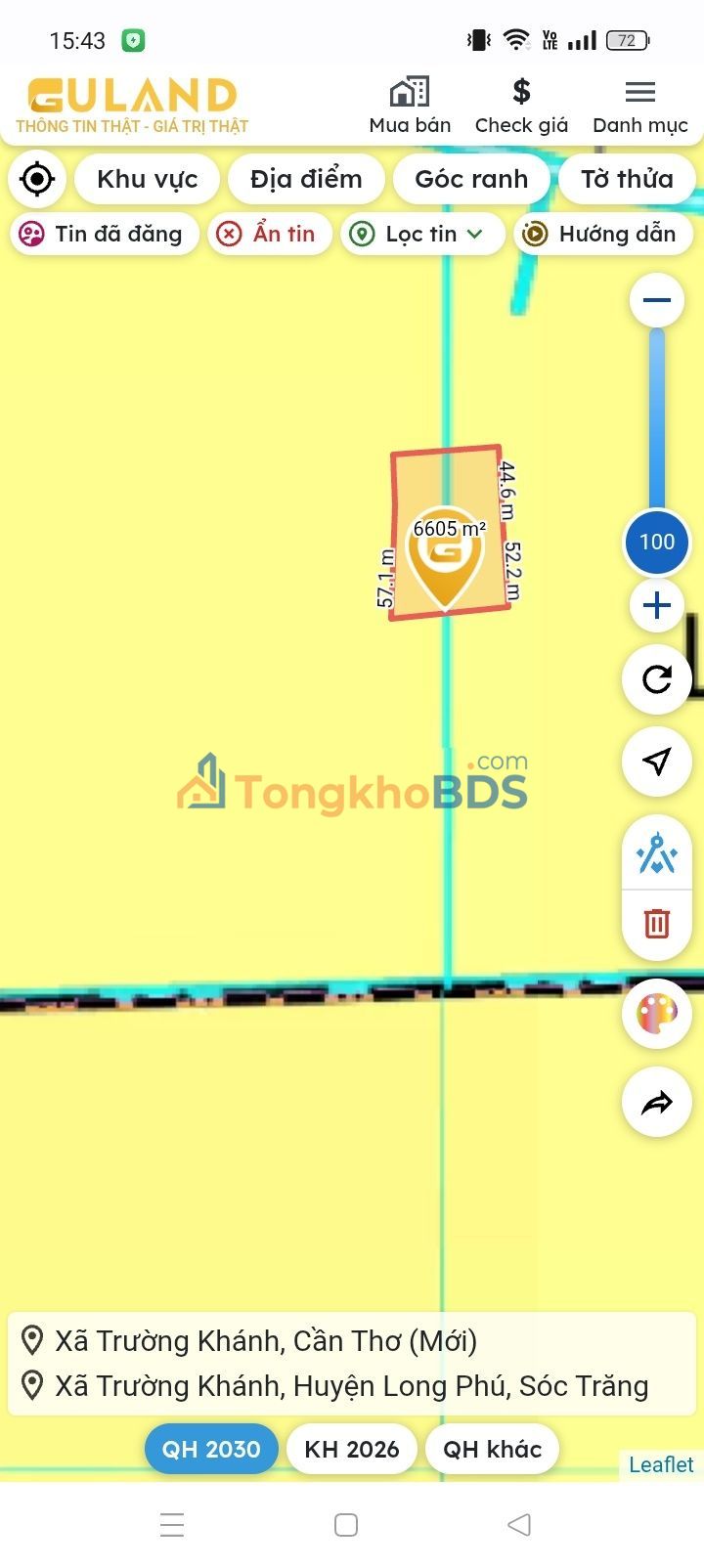 Bán Gấp 2.1ha Đất Ruộng Liên Tục - Xã Trường Khánh, Sóc Trăng - Giá Đầu Tư 100 Triệu/1000m²