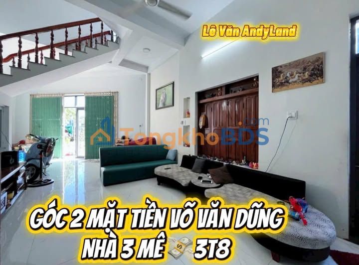 Nhà Góc 2 Mặt Tiền Võ Văn Dũng, Tuy Hoà - 60m², 4PN, Chỉ 3 Tỷ xx