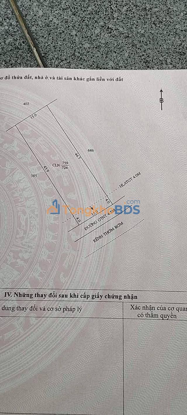 Đất Nền Mặt Tiền Kinh Cơm, Hậu Giang - 720m² Giá 850 Triệu