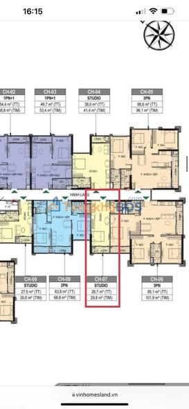 Studio Vinhomes Ocean Park 26.7m² - Giá 2.8 Tỷ - View Bể Bơi