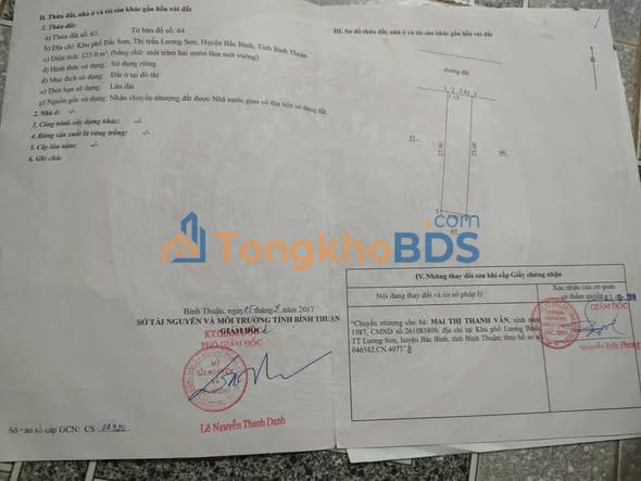 Bán đất thổ cư Lương Sơn 125m² Hướng Bắc - Sẵn sàng xây nhà