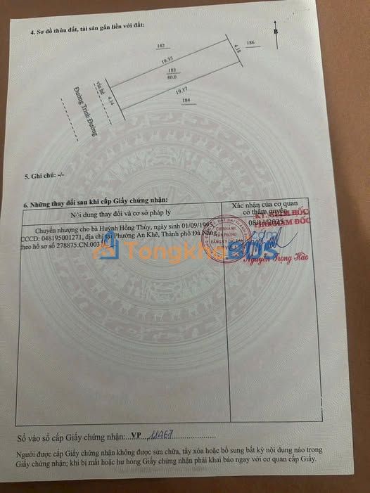 Bán Đất MT Hòa Xuân 80m² - Sổ Đỏ Chính Chủ, Gần Trường Thái Thị Bôi