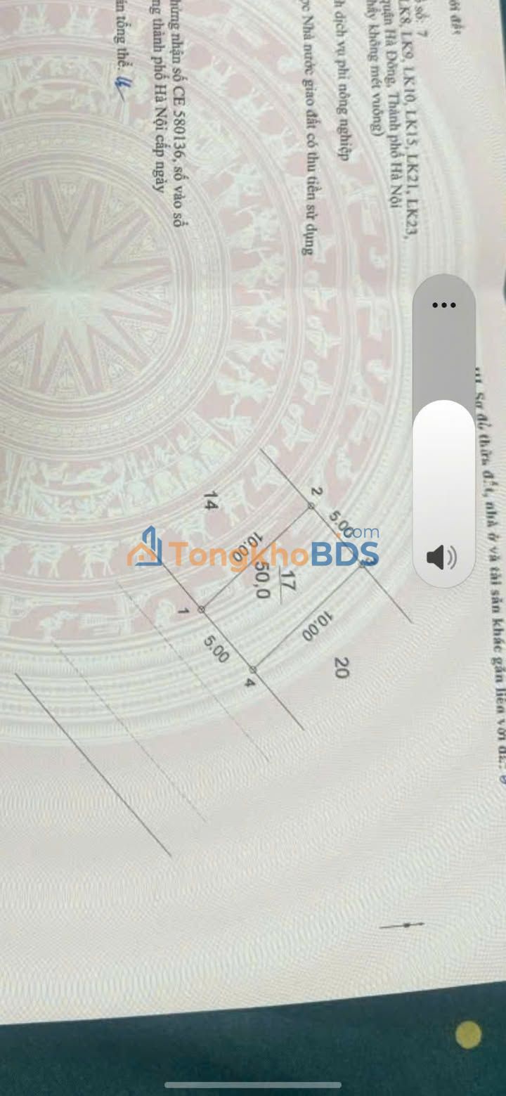 Đất Nền 50m² Vạn Phúc, Hà Đông - Sổ Hồng Chính Chủ, Giá Đầu Tư