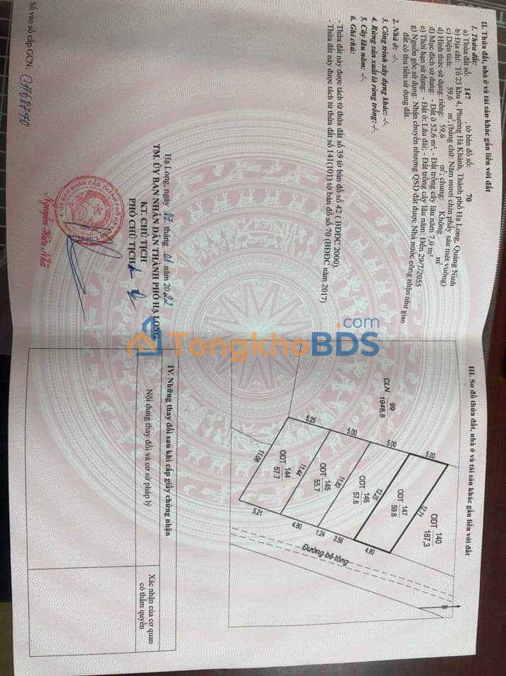 Đất Vàng Phường Hà Khánh, Hạ Long 59.6m² - Ô tô đỗ cửa, Hướng Đông Nam Mát Mẻ