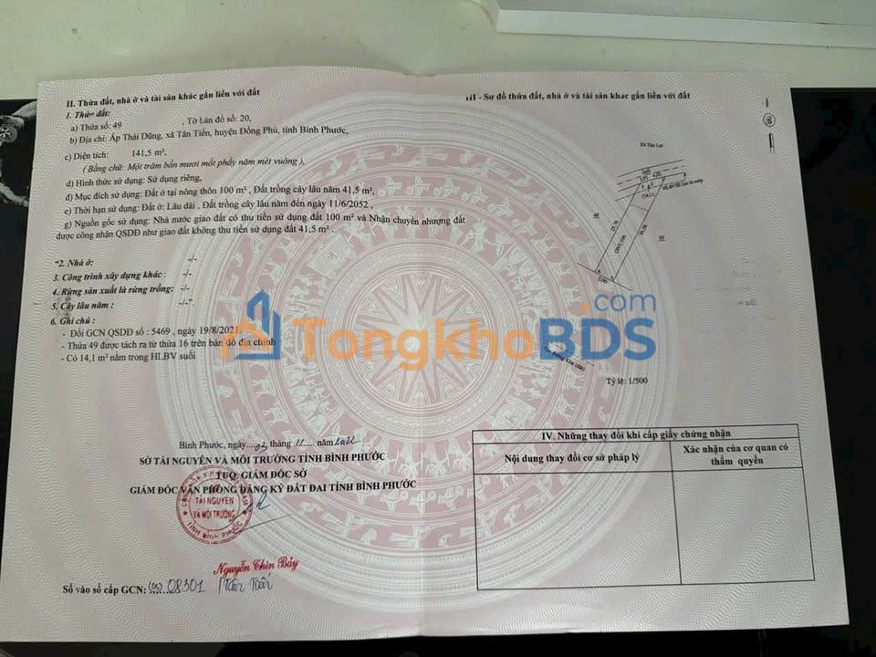 Đất Nền Đồng Phú 150m² - Sổ Hồng Thổ Cư, Giá 5xx Triệu