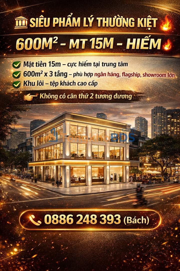 Nhà Mặt Tiền Lý Thường Kiệt, Hoàn Kiếm 600m² - Flagship/Showroom Đẳng Cấp