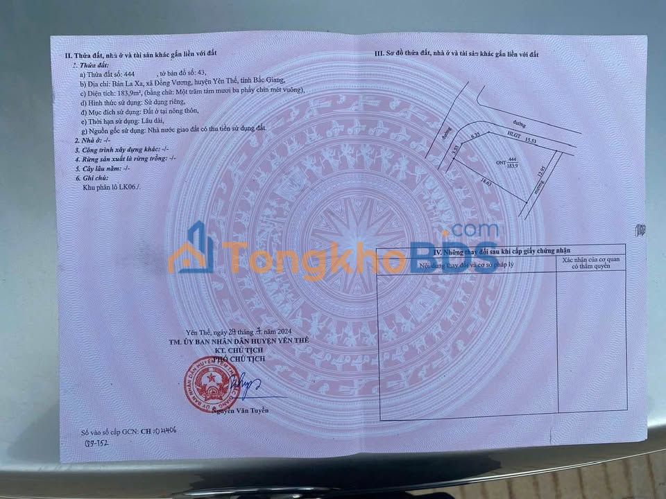 Đất đấu giá Đồng Vương, Bắc Ninh - 184m² lô góc, đối diện trường học, giá 1.5 tỷ