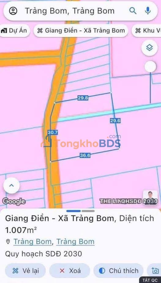 Đất Nền 1000m² Giang Điền, Trảng Bom - Sổ Riêng, Giá 3.1 Tỷ