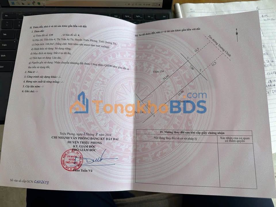 Đất Nền Mặt Tiền Trường Chinh - Quảng Trị: 168m² - Giá Tốt Đầu Tư