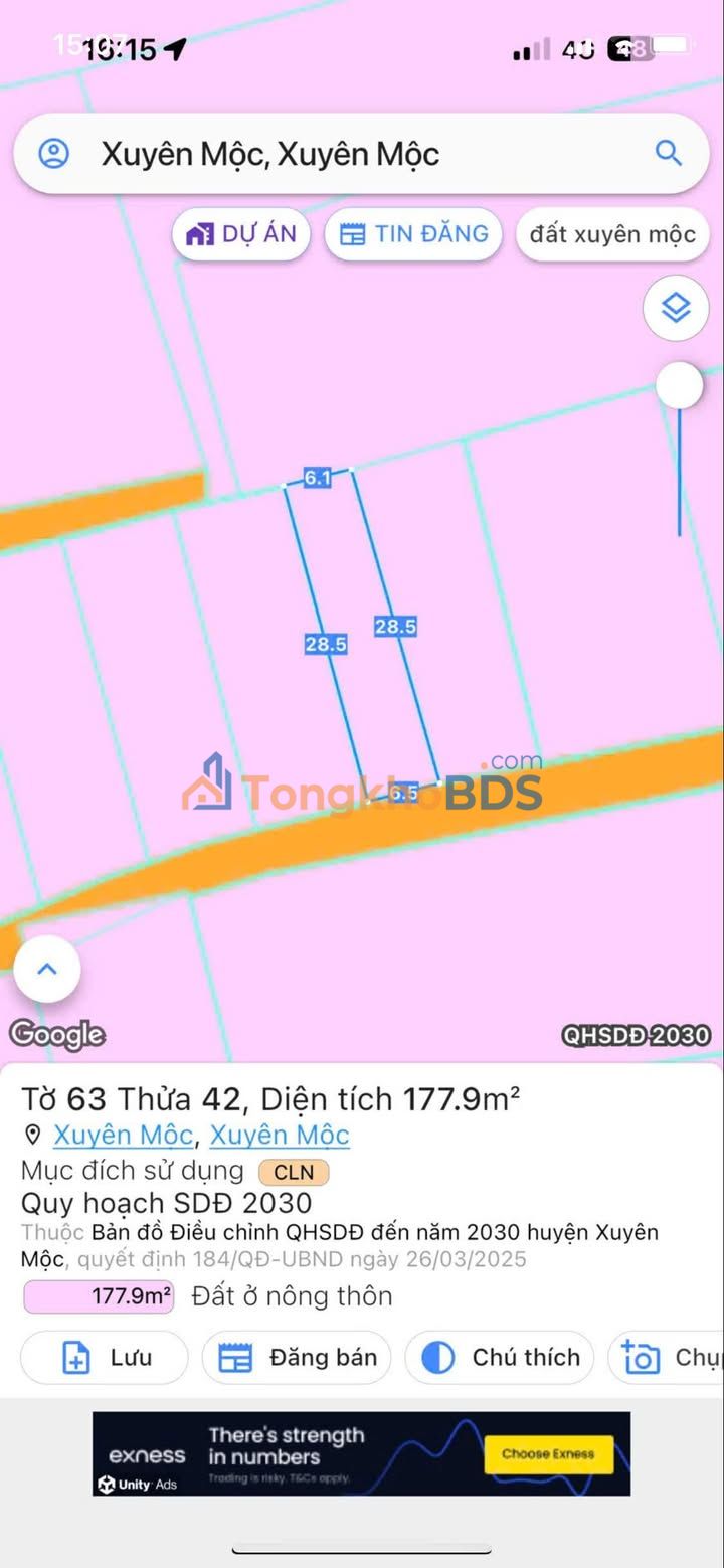 Đất Xuyên Mộc Sổ Hồng 174m² - Nhà 2PN, Ô tô vào tận sân, Giá 1.25 Tỷ