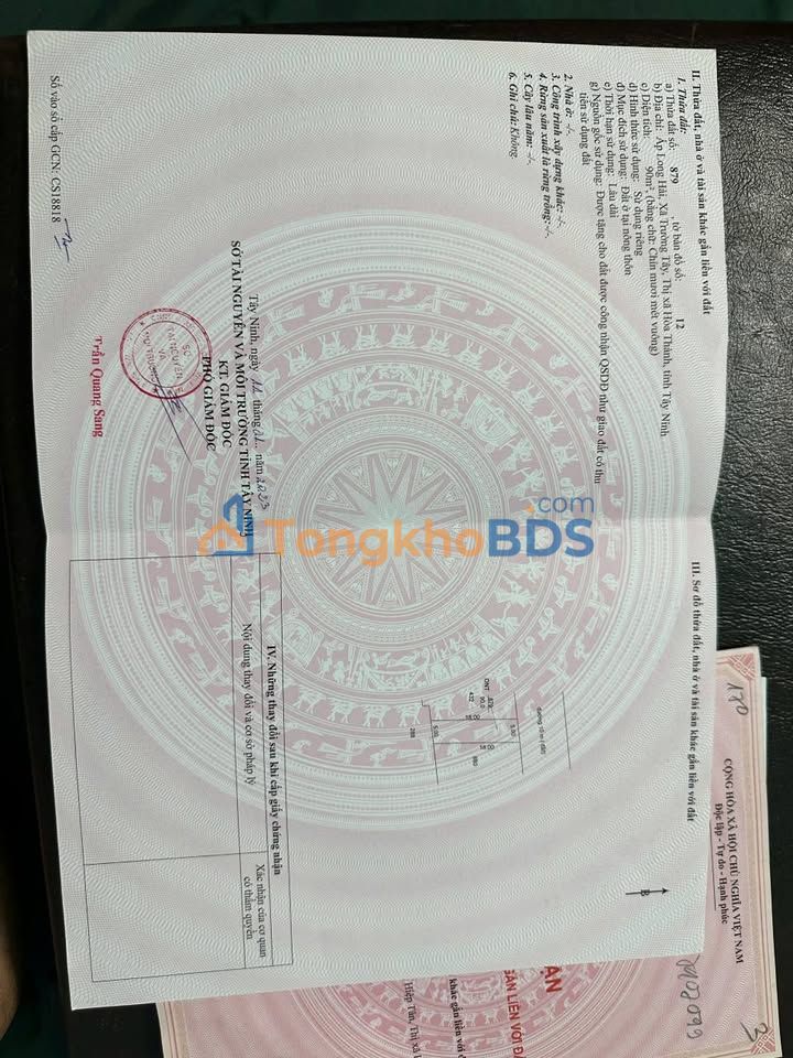 Đất Thổ Cư 90m² Sổ Hồng Riêng - Mặt Tiền Long Hải Trường Tây, Hòa Thành