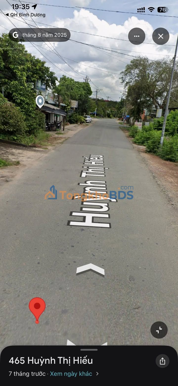 Đất Mặt Tiền Huỳnh Thị Hiếu, TDM - 343m², Sổ Hồng Sẵn Sàng