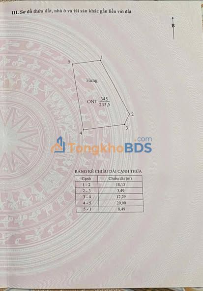 Đất nền 233.5m² 2 mặt tiền, Xã Thanh Hương, Hà Nam - Sổ đỏ sẵn sàng
