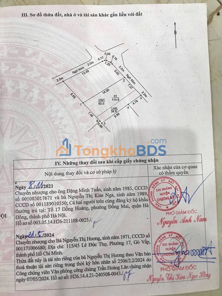 Đất nền 114m² Phú Nghĩa, Chương Mỹ - Giá 400 triệu, ô tô vào đất