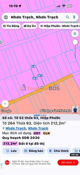 Đất Sổ Hồng Thổ Cư 224m² Nhơn Trạch - Giá Đầu Tư 3 Tỷ