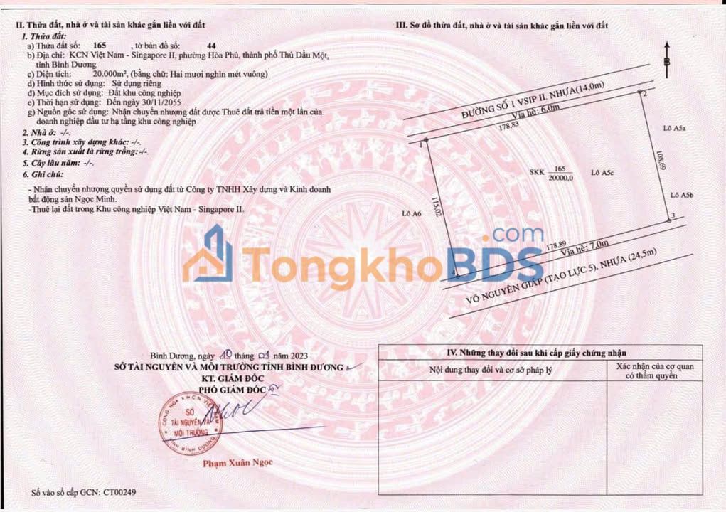 Đất KCN 2ha Phường Hòa Phú, TDM - Sẵn Sàng Đầu Tư