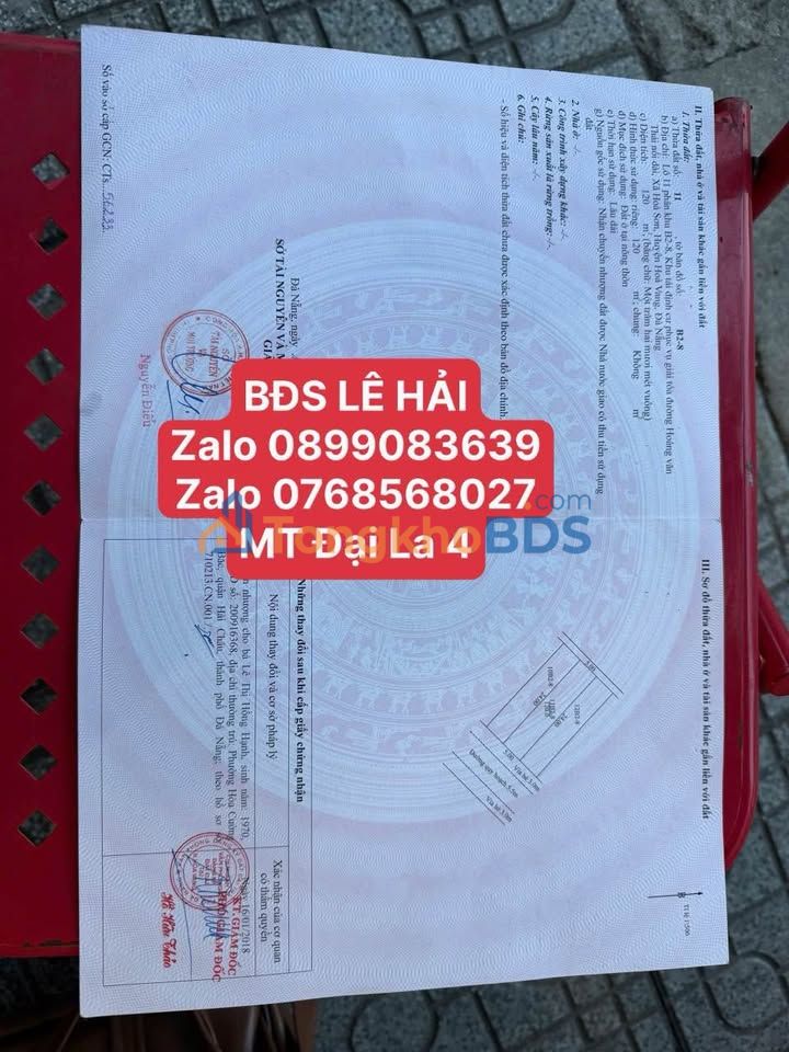 Đất Vàng Mặt Tiền Đại La 120m² - Đà Nẵng Giá 2.95 Tỷ - Cơ Hội Vàng