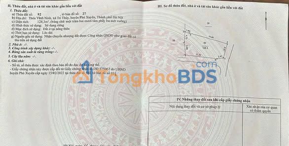 Bán Đất Tặng Nhà 2 Tầng Lô Góc Vĩnh Ninh, Phú Xuyên - 128.3m² Giá 3.4 Tỷ