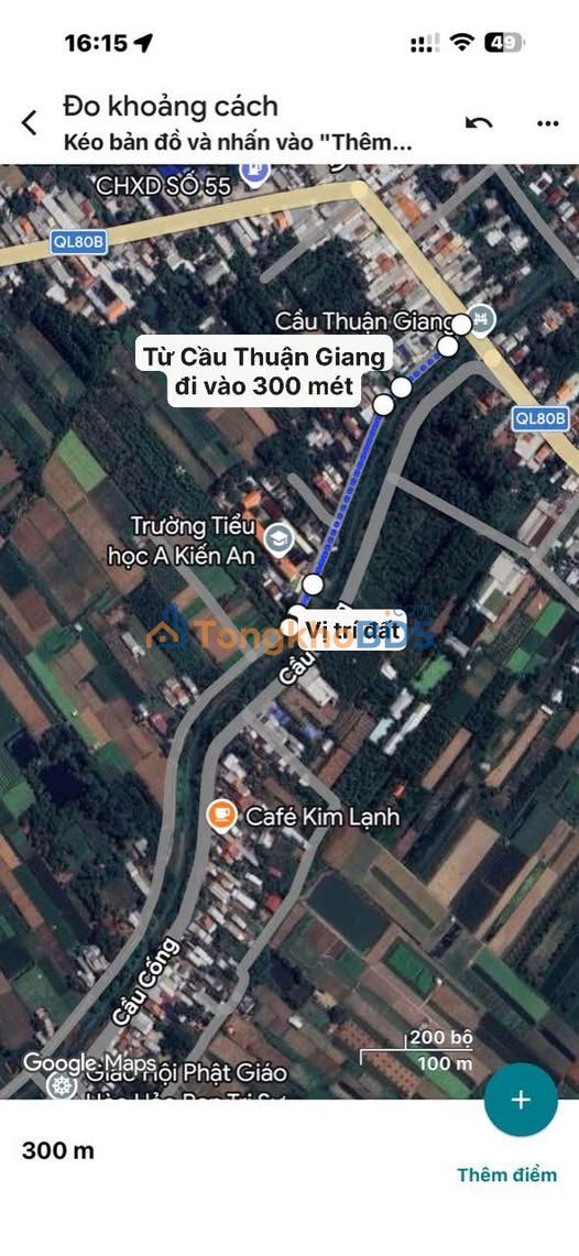 Bán Đất Nền 13.8x44m, 200m² Thổ Cư, Gần Cầu Thuận Giang, An Giang - 1.15 Tỷ