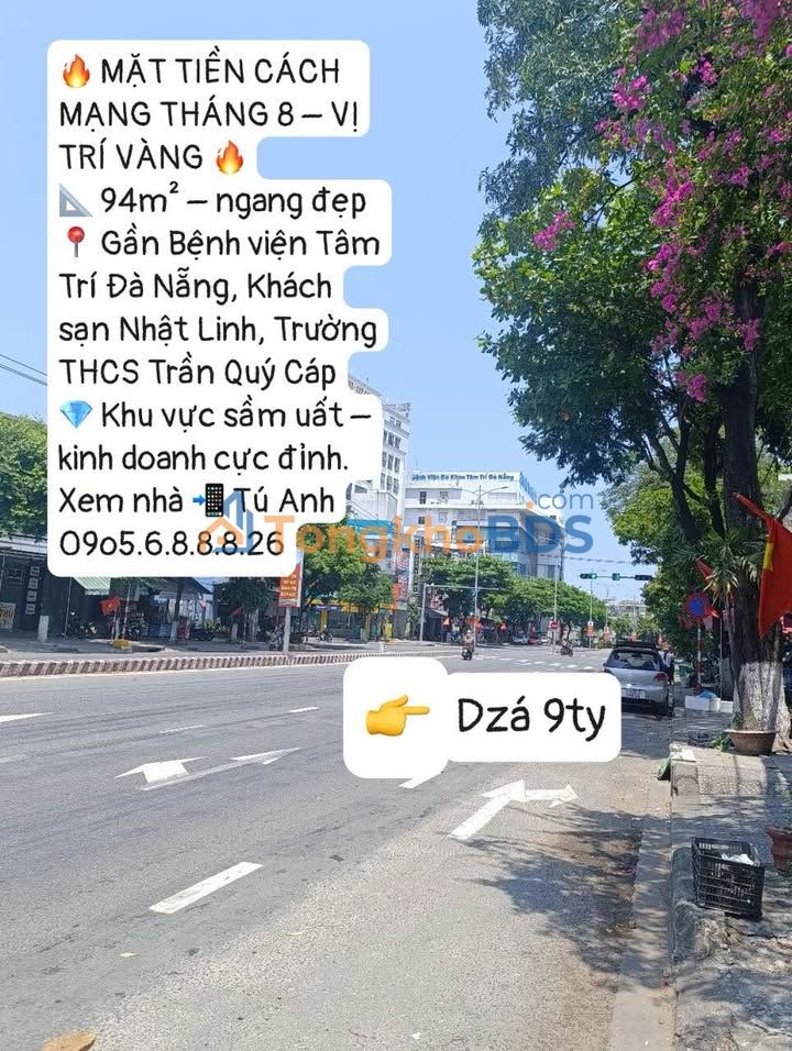 Nhà Mặt Tiền CMT8 Đà Nẵng 94m² - Kinh Doanh Đắc Lộc 9 Tỷ
