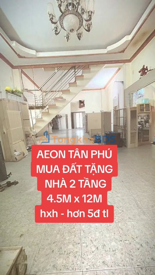 Bán Gấp Đất Tặng Nhà 2 Tầng Hơn 5 Tỷ, Bình Tân, 102m², Sổ Hồng Chính Chủ