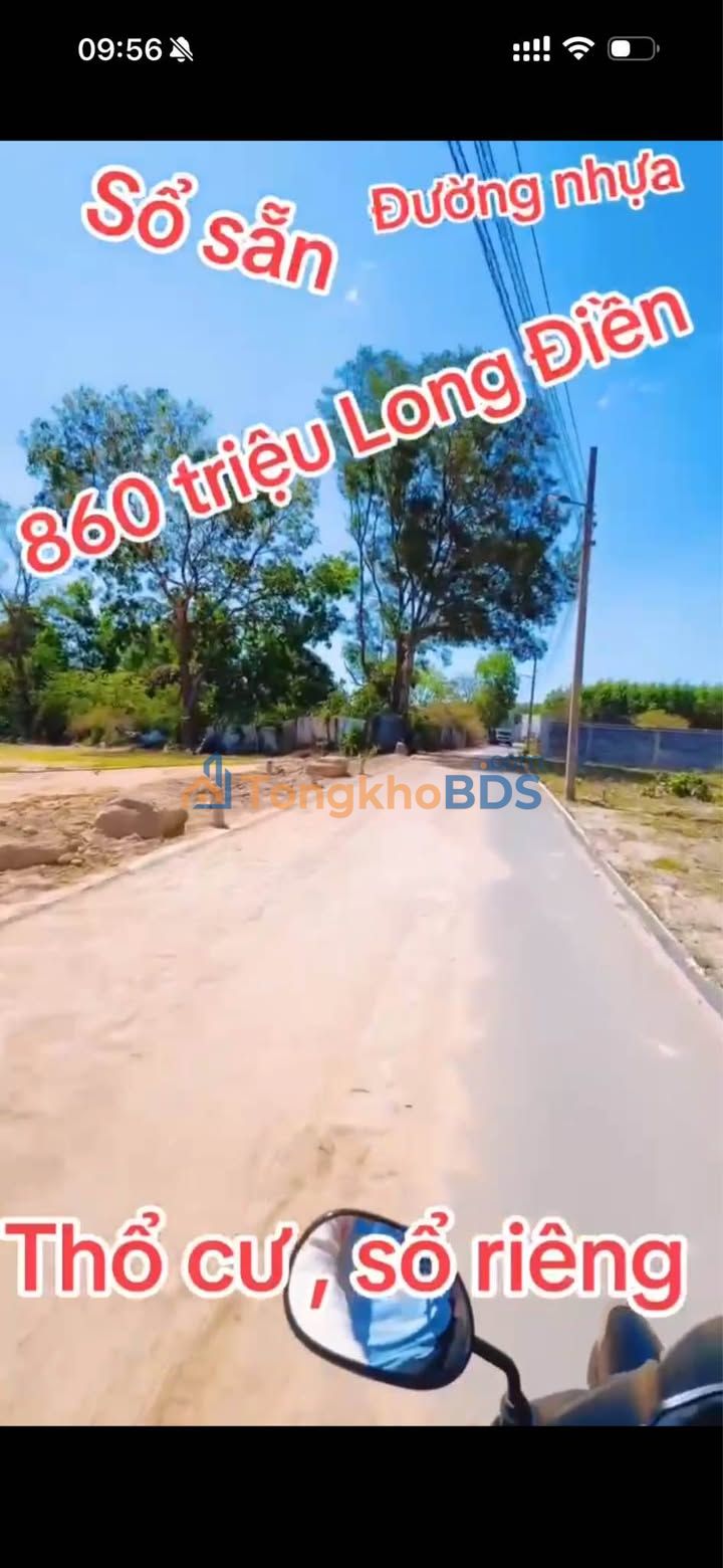 Đất Long Điền 160m² Sổ Riêng, Giá 860 Triệu - Đường Rộng, Dân Cư Hiện Hữu