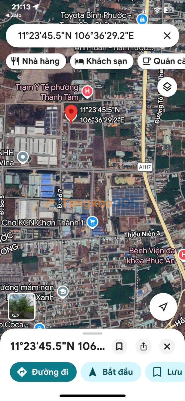Đất nền Chơn Thành 105m² - Sổ sẵn, giá hơn 700 triệu - Dân cư sầm uất