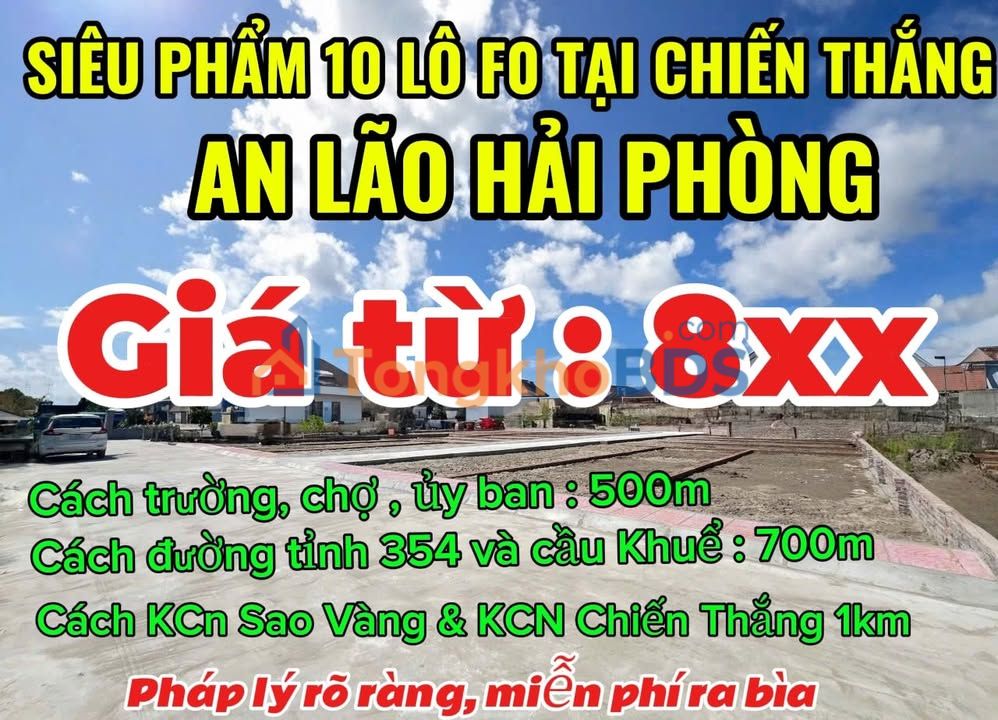 Đất nền Chiến Thắng, Hải Phòng - 60m² giá 850 triệu - F0 tiềm năng