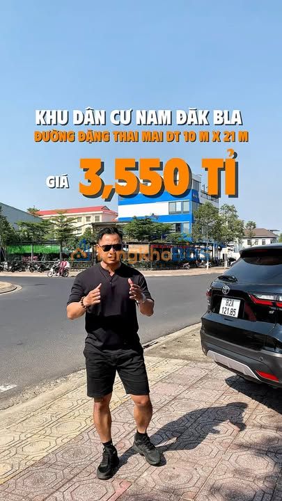 Đất Mặt Tiền Đặng Thai Mai – KĐT Nam Đăk Bla 210m² Giá 3.55 Tỷ – Vừa Ở Vừa Kinh Doanh