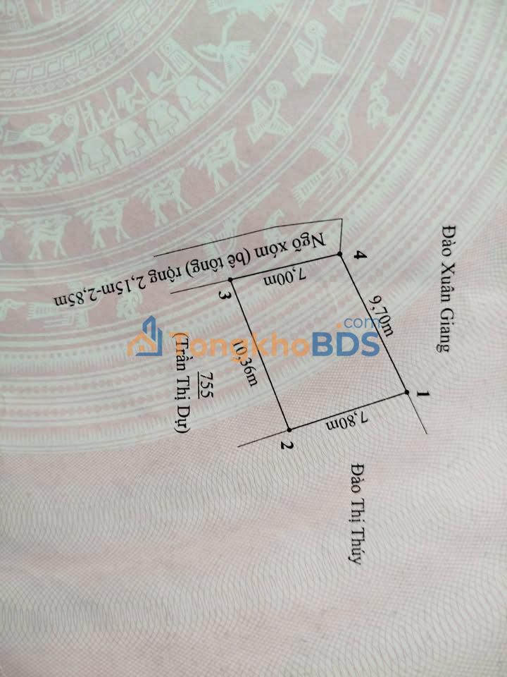 Đất thổ cư 73m² An Lão, Hải Phòng - Sổ đỏ sẵn sàng, giá chỉ 600 triệu