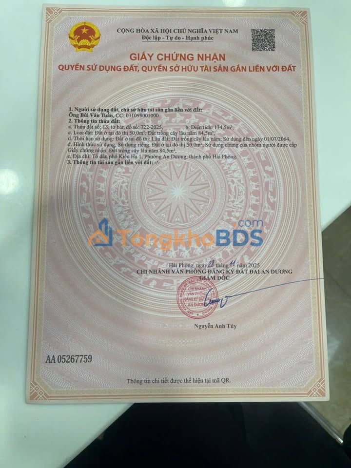 Nhà 50m² Kiều Hạ Quốc Tuấn, Hải Phòng - Kinh doanh đỉnh, ô tô vào nhà