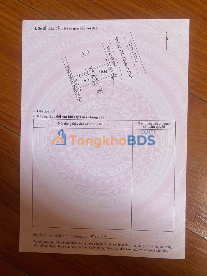 Đất nền 80m² Sổ hồng sẵn tại Khu nhà ở U&I, Bến Cát - Giá 1.2 tỷ