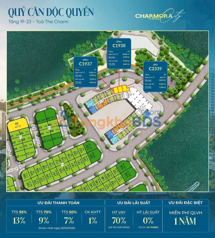 Căn hộ Charm City Nha Trang 54m² - Giá từ 3.8 tỷ, sẵn sàng đón bạn