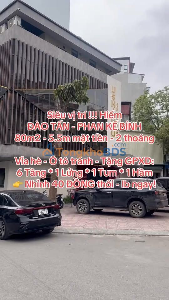 Nhà Mặt Tiền Đào Tấn 80m², 5.5m Mặt Tiền - Kinh Doanh Đắc Lợi